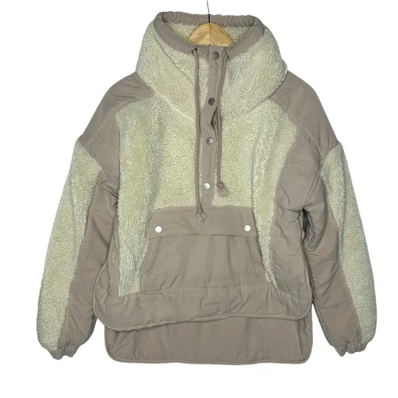 FINAL Last DAY Anthropologie Daily Practice Cream Long Sleeve Sherpa Jacket s - Picture 5 of 14
